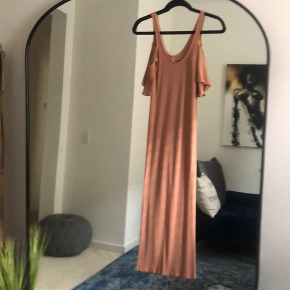 Enza Costa Silk Ribbed OTS Sleeve Midi Dress EUC S - Picture 10 of 14